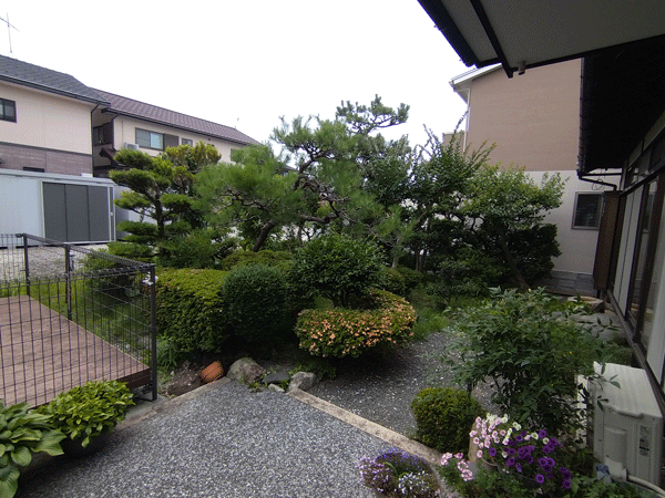 工事前の日本庭園